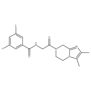 N-(2-(2,3-Dimethyl-5,6-dihydroimidazo[1,2-a]pyrazin-7(8H)-yl)-2-oxoethyl)-3,5-difluorobenzamide Structure