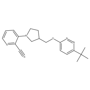 3-(3-{[(6-Tert-butylpyridazin-3-yl)oxy]methyl}pyrrolidin-1-yl)pyridine-2-carbonitrile Structure