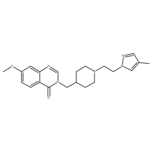 7-methoxy-3-({1-[2-(4-methyl-1H-pyrazol-1-yl)ethyl]piperidin-4-yl}methyl)-3,4-dihydroquinazolin-4-one Structure