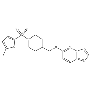 4-({Imidazo[1,2-b]pyridazin-6-yloxy}methyl)-1-[(5-methylthiophen-2-yl)sulfonyl]piperidine结构式