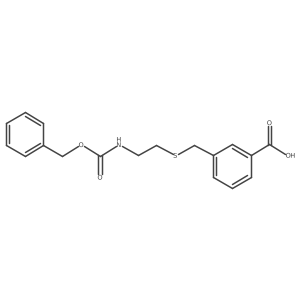 3-{[(2-{[(Benzyloxy)carbonyl]amino}ethyl)sulfanyl]methyl}benzoic acid结构式