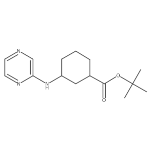 Tert-butyl 3-[(pyrazin-2-yl)amino]cyclohexane-1-carboxylate Structure