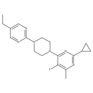 2-Cyclopropyl-4-[4-(5-ethylpyrimidin-2-yl)piperazin-1-yl]-5-fluoro-6-methylpyrimidine Structure