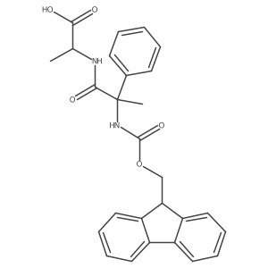 (2S)-2-[2-({[(9H-fluoren-9-yl)methoxy]carbonyl}amino)-2-phenylpropanamido]propanoic acid Structure