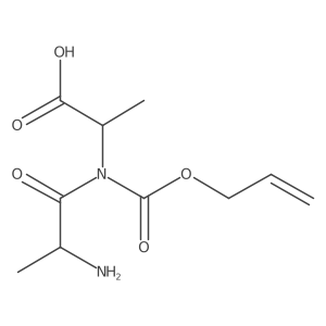 (2R)-2-[(2R)-2-amino-N-[(prop-2-en-1-yloxy)carbonyl]propanamido]propanoic acid Structure