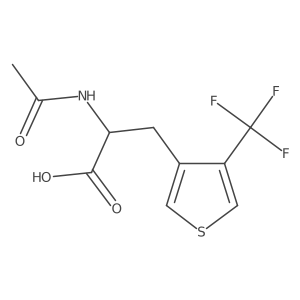 2-Acetamido-3-[4-(trifluoromethyl)thiophen-3-yl]propanoic acid结构式