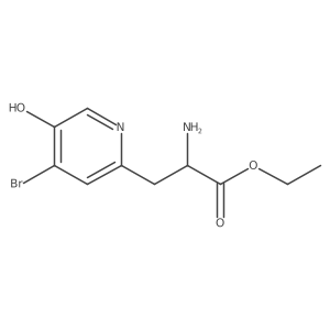 Ethyl 2-amino-3-(4-bromo-5-hydroxypyridin-2-yl)propanoate结构式