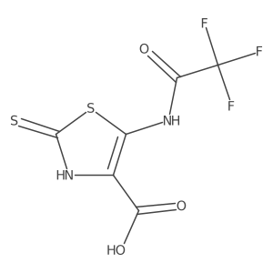2-Sulfanyl-5-(2,2,2-trifluoroacetamido)-1,3-thiazole-4-carboxylic acid结构式