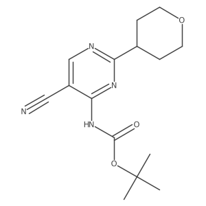 tert-butyl N-[5-cyano-2-(oxan-4-yl)pyrimidin-4-yl]carbamate结构式