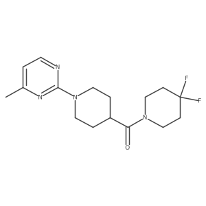 2-[4-(4,4-Difluoropiperidine-1-carbonyl)piperidin-1-yl]-4-methylpyrimidine结构式