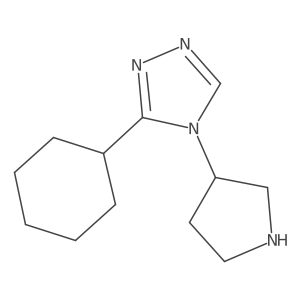 3-cyclohexyl-4-(pyrrolidin-3-yl)-4H-1,2,4-triazole结构式