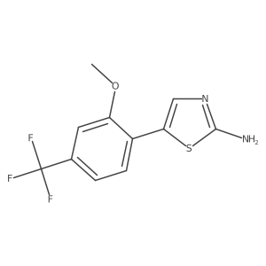 5-(2-Methoxy-4-(trifluoromethyl)phenyl)thiazol-2-amine Structure