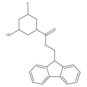 (9H-fluoren-9-yl)methyl (3S,5R)-3-fluoro-5-hydroxypiperidine-1-carboxylate结构式