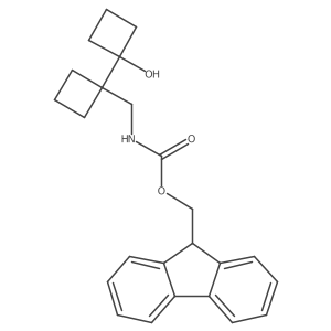 (9H-fluoren-9-yl)methyl N-({1'-hydroxy-[1,1'-bi(cyclobutane)]-1-yl}methyl)carbamate结构式
