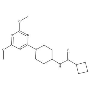 N-[1-(4,6-dimethoxy-1,3,5-triazin-2-yl)piperidin-4-yl]cyclobutanecarboxamide Structure