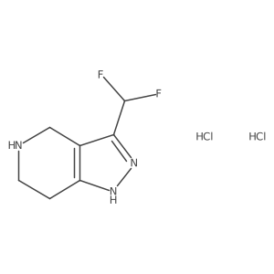 3-(difluoromethyl)-1H,4H,5H,6H,7H-pyrazolo[4,3-c]pyridine dihydrochloride Structure