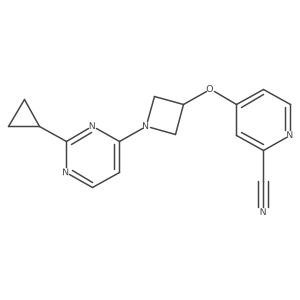 4-{[1-(2-Cyclopropylpyrimidin-4-yl)azetidin-3-yl]oxy}pyridine-2-carbonitrile Structure