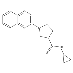 N-cyclopropyl-1-(quinoxalin-2-yl)pyrrolidine-3-carboxamide Structure