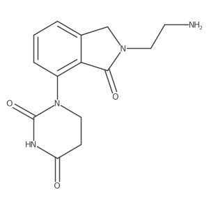1-[2-(2-aminoethyl)-3-oxo-2,3-dihydro-1H-isoindol-4-yl]-1,3-diazinane-2,4-dione结构式