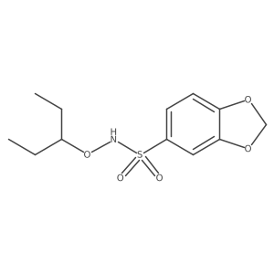 N-(1-ethylpropoxy)-1,3-benzodioxole-5-sulfonamide结构式
