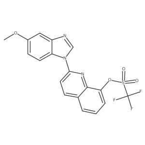 Trifluoro-methanesulfonic acid 2-(5-methoxy-benzoimidazol-1-yl)-quinolin-8-yl ester Structure