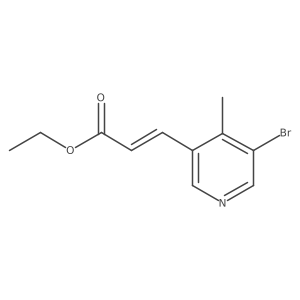 Ethyl (2E)-3-(5-bromo-4-methyl-3-pyridinyl)-2-propenoate结构式