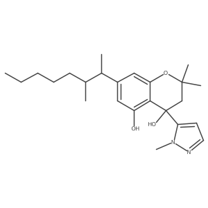 2,2-dimethyl-7-(3-methyloctan-2-yl)-4-(2-methylpyrazol-3-yl)-3H-chromene-4,5-diol Structure
