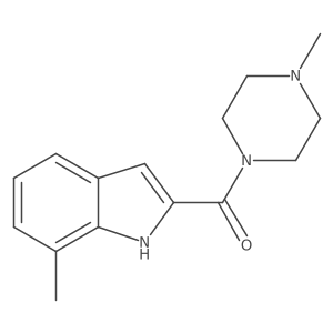 (7-Methyl-1H-indol-2-yl)-(4-methyl-piperazin-1-yl)-methanone结构式