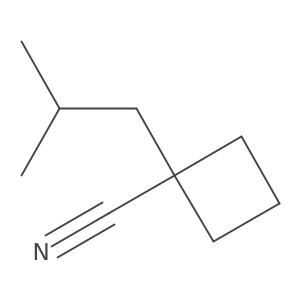1-(2-Methylpropyl)cyclobutane-1-carbonitrile结构式