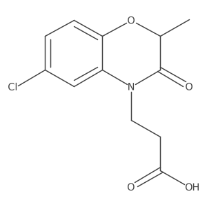 3-(6-Chloro-2-methyl-3-oxo-1,4-benzoxazin-4-yl)propanoic acid Structure