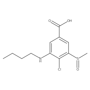 3-n-Butylamino-4-chloro-5-methylsulfinylbenzoic acid Structure