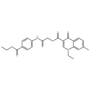 2-((4-(Ethoxycarbonyl)phenyl)amino)-2-oxoethyl 1-ethyl-7-methyl-4-oxo-1,4-dihydro-1,8-naphthyridine-3-carboxylate Structure