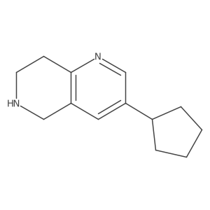 3-Cyclopentyl-5,6,7,8-tetrahydro-1,6-naphthyridine结构式
