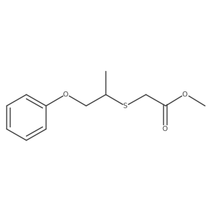 Methyl 2-(1-phenoxypropan-2-ylsulfanyl)acetate Structure