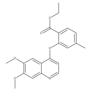 Ethyl 2-[(6,7-dimethoxy-4-quinolinyl)oxy]-4-methylbenzoate结构式