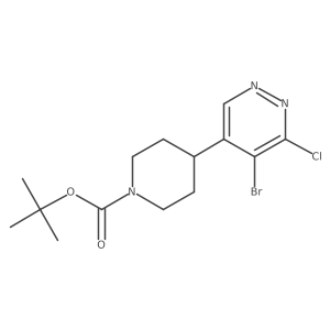 Tert-butyl 4-(5-bromo-6-chloropyridazin-4-yl)piperidine-1-carboxylate Structure