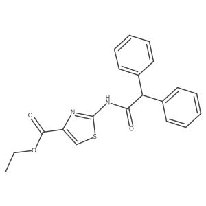 2-Diphenylacetylamino-thiazole-4-carboxylic acid ethyl ester结构式