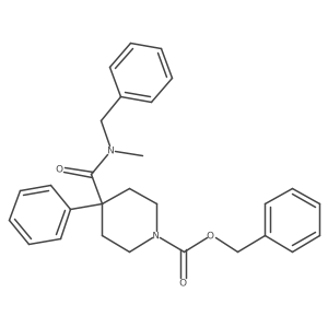 4-(Benzyl-methyl-carbamoyl)-4-phenyl-piperidine-1-carboxylic acid benzyl ester结构式