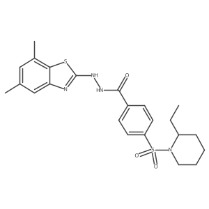 N'-(5,7-dimethylbenzo[d]thiazol-2-yl)-4-((2-ethylpiperidin-1-yl)sulfonyl)benzohydrazide Structure