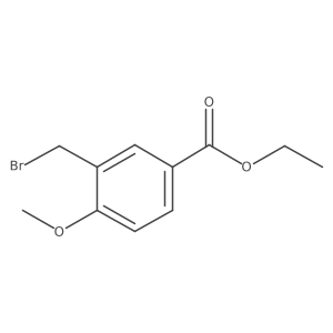 Ethyl 3-(bromomethyl)-4-methoxybenzoate结构式