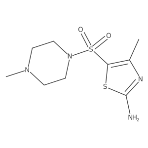 4-Methyl-5-(4-methyl-piperazine-1-sulfonyl)-thiazol-2-ylamine Structure
