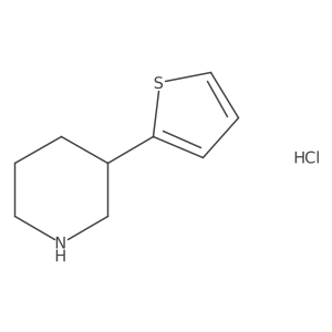 3-(Thiophen-2-yl)piperidine hydrochloride Structure
