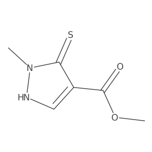 Methyl 5-mercapto-1-methyl-1H-pyrazole-4-carboxylate结构式