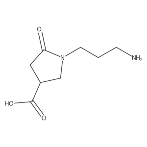 1-(3-Aminopropyl)-5-oxopyrrolidine-3-carboxylic acid Structure