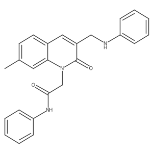 2-{7-methyl-2-oxo-3-[(phenylamino)methyl]-1,2-dihydroquinolin-1-yl}-N-phenylacetamide结构式