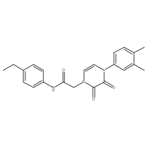2-(4-(3,4-dimethylphenyl)-2,3-dioxo-3,4-dihydropyrazin-1(2H)-yl)-N-(4-ethylphenyl)acetamide Structure