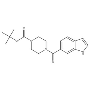 tert-butyl 4-(1H-indol-6-ylcarbonyl)piperazine-1-carboxylate结构式