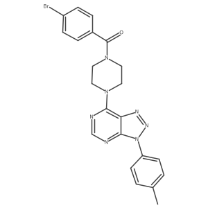 (4-bromophenyl)(4-(3-(p-tolyl)-3H-[1,2,3]triazolo[4,5-d]pyrimidin-7-yl)piperazin-1-yl)methanone Structure