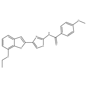 N-(4-(7-ethoxybenzofuran-2-yl)thiazol-2-yl)-4-methoxybenzamide Structure