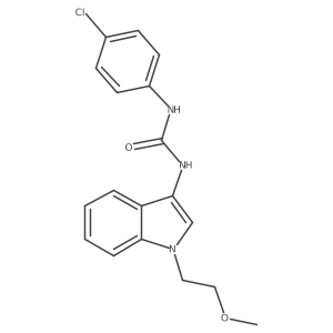 1-(4-chlorophenyl)-3-(1-(2-methoxyethyl)-1H-indol-3-yl)urea结构式